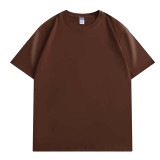 220g cotton heavyweight drop shoulder round neck short sleeve T-shirt H16-220