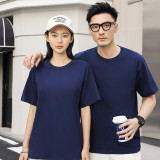 220g cotton heavyweight drop shoulder round neck short sleeve T-shirt H16-220