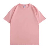 220g cotton heavyweight drop shoulder round neck short sleeve T-shirt H16-220