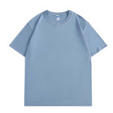220g cotton heavyweight drop shoulder round neck short sleeve T-shirt H16-220