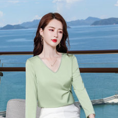 Acetate Temperament V-neck Women Base Layer DR1-9982