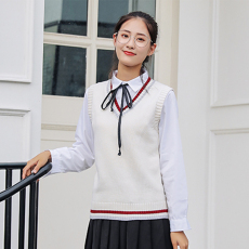 British style white vest 150-C0304015
