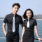 Stand collar simple solid color short sleeve professional shirt men style DQ1-8801