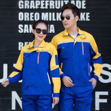 Full-process polyester-cotton yarn card color matching work clothes B14-P009 suit