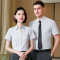 Business professional striped micro-elastic men short-sleeved shirt DZ1-8706 short-sleeved shirt men