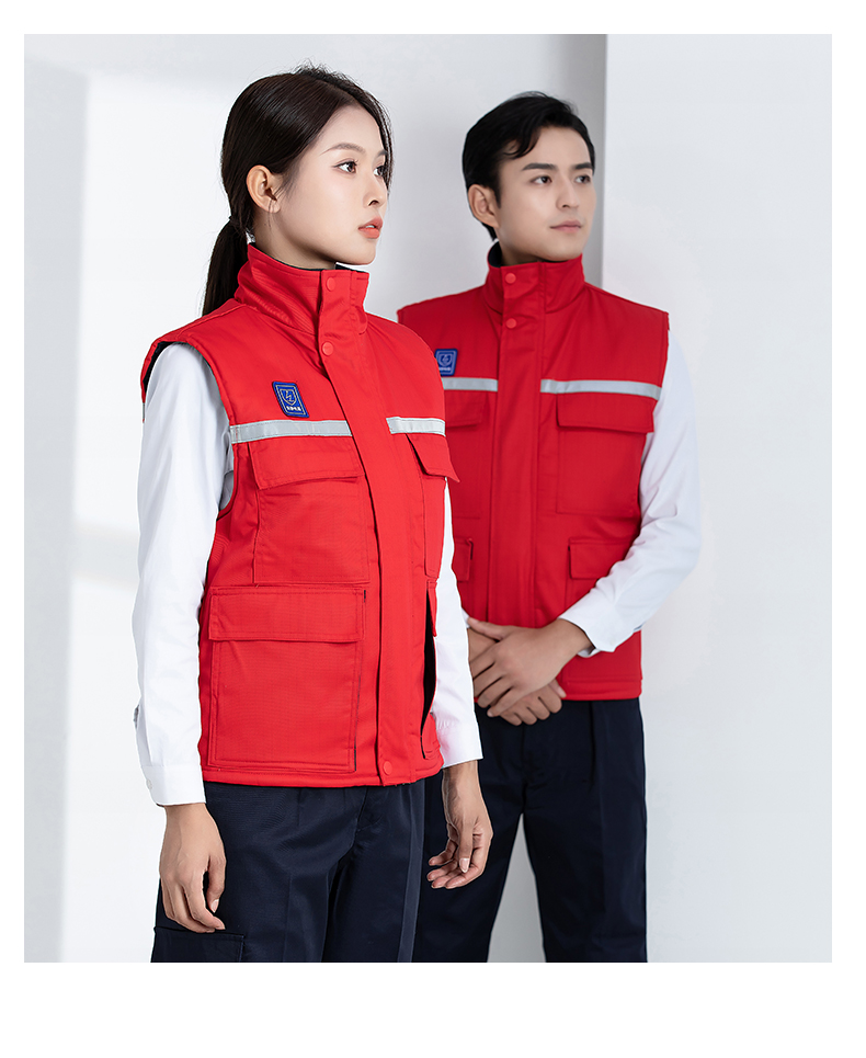 Mesh anti-static thick warm cotton vest H22-2384