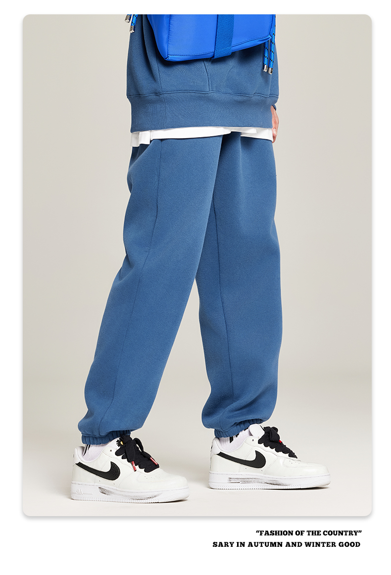 350g heavy solid color fleece sweatpants G24-K7001