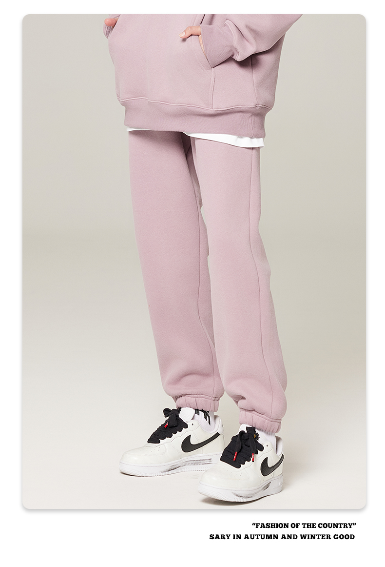 350g heavy solid color fleece sweatpants G24-K7001