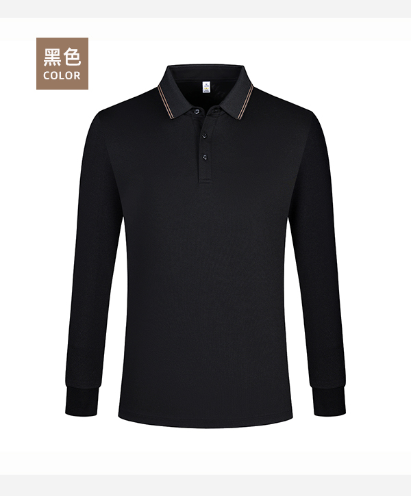 Colored lapel long-sleeved POLO shirt GJ61-35002