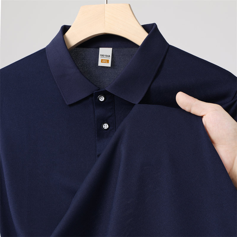 Cool cotton solid color business long sleeve POLO shirt W01-295