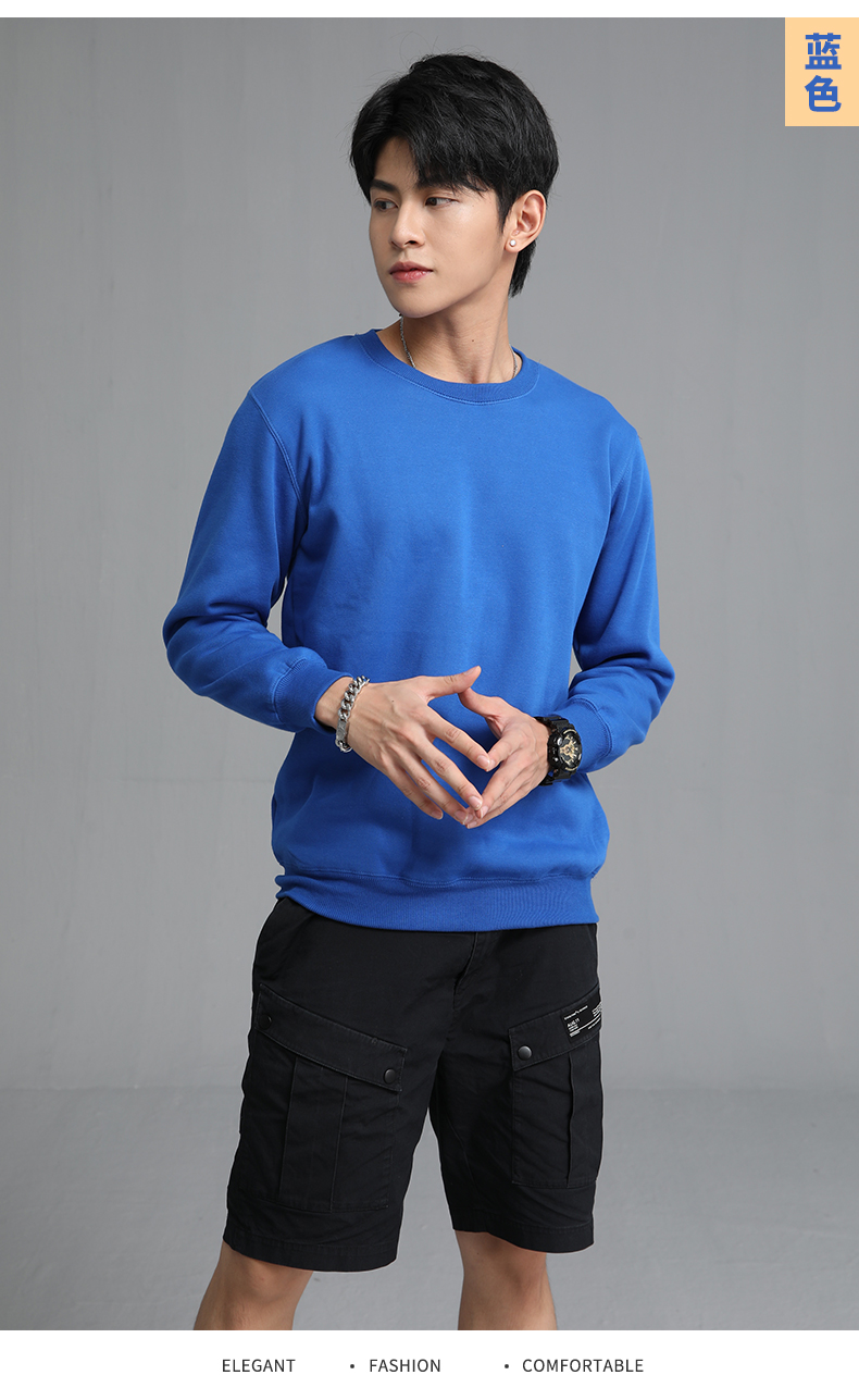 280g small terry thin loose round neck sweatshirt men L06-203 men