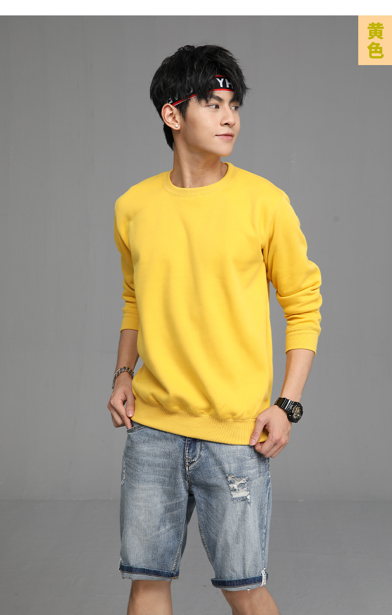 280g small terry thin loose round neck sweatshirt men L06-203 men