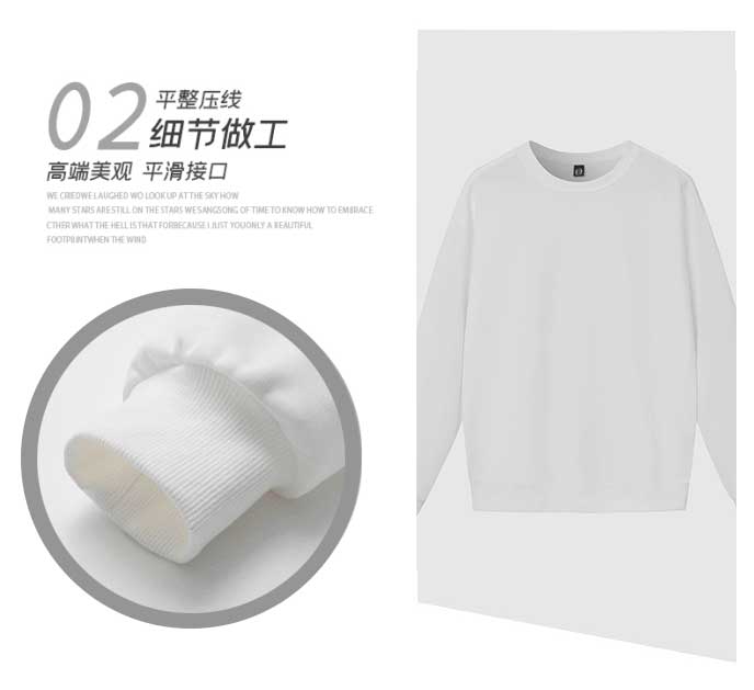 330g fashion brand drop shoulder round neck sweatshirt GJ29-6601