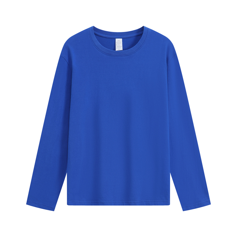 200g pure cotton round neck long sleeve T-shirt YZ01-707