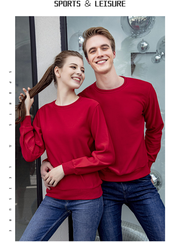 700g Korean velvet solid color round neck pullover sweatshirt general style YZ02-2188