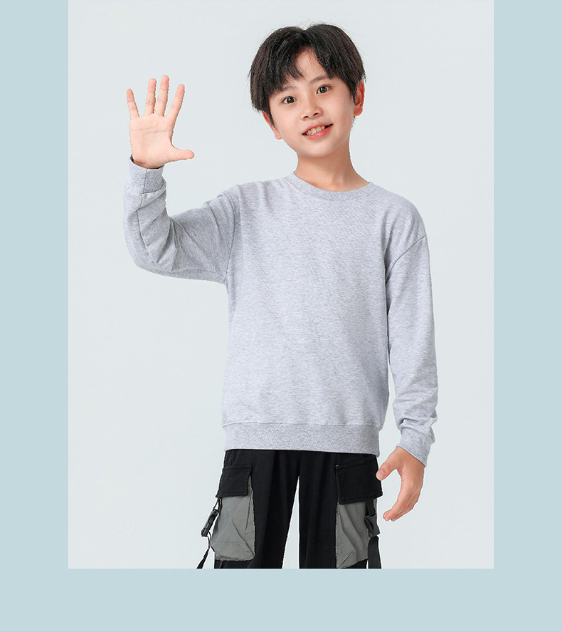 Cotton Terry Round Neck Pullover Sweatshirt H09-21910