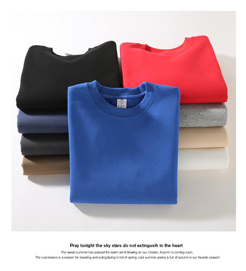 400g casual plus velvet drop shoulder round neck sweatshirt G17-811 plus velvet style (no independent packaging)