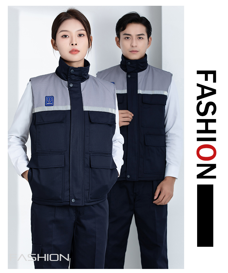 Mesh anti-static thick warm cotton vest H22-2384