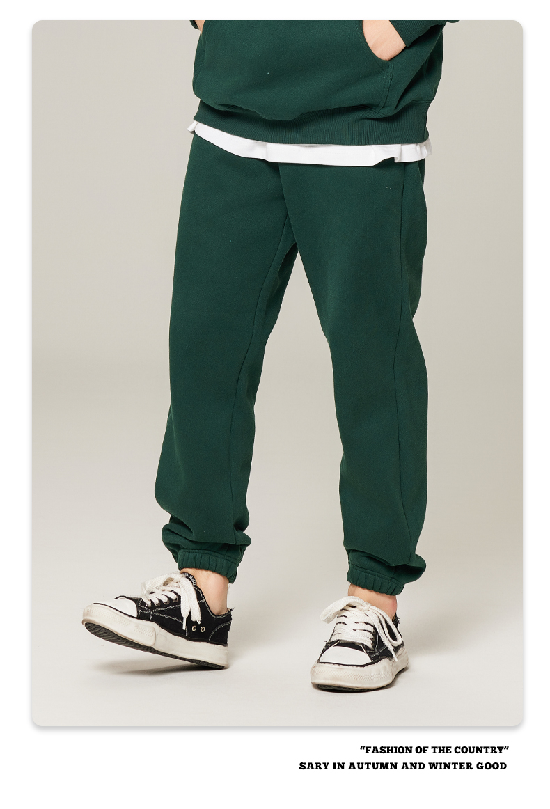 350g heavy solid color fleece sweatpants G24-K7001