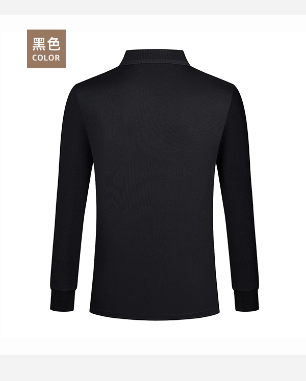 Fashion solid color long sleeve POLO shirt GJ61-35001