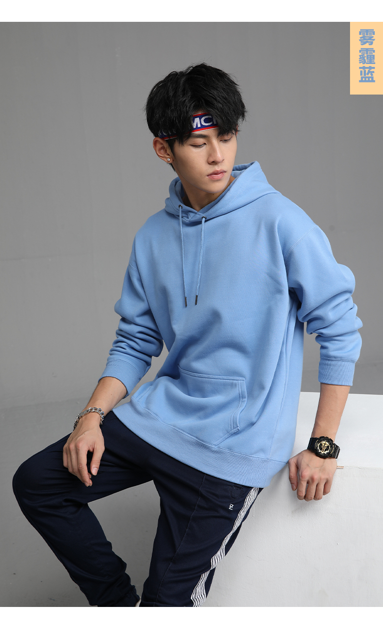 280g small terry thin loose hooded sweatshirt men L06-204 men