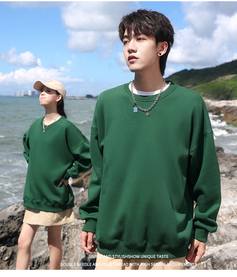 700g pearl series round neck large drop shoulder style sweatshirt YZ02-311