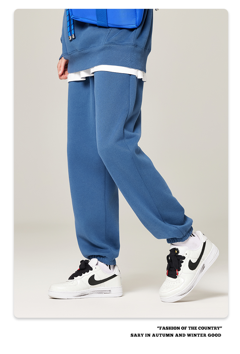 350g heavy solid color fleece sweatpants G24-K7001