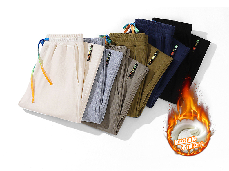 Comfortable and versatile casual pants with velvet KC1-8011