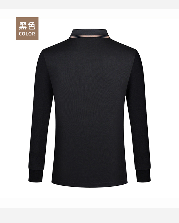 Colored lapel long-sleeved POLO shirt GJ61-35002