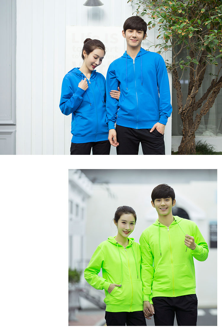 450g 32 thin zipper hooded sweatshirt W02-207