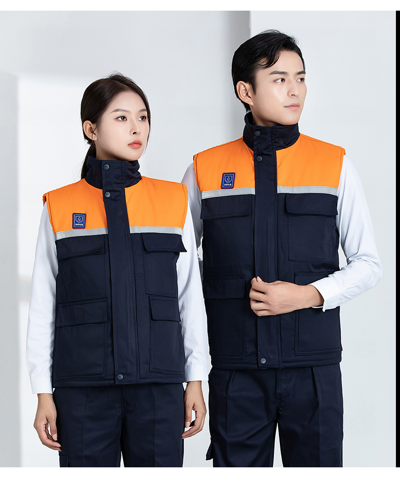 Mesh anti-static thick warm cotton vest H22-2384