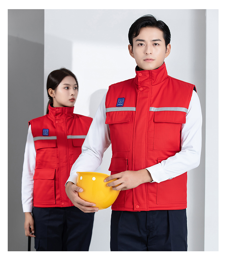 Mesh anti-static thick warm cotton vest H22-2384