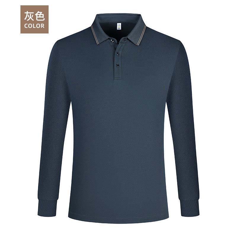 Colored lapel long-sleeved POLO shirt GJ61-35002