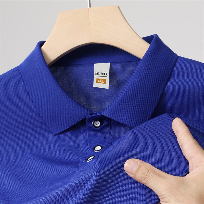 Cool cotton solid color business long sleeve POLO shirt W01-295