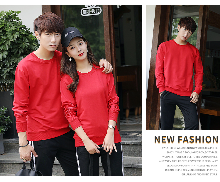 260g high imitation cotton terry round neck pullover sweatshirt YZ03-902