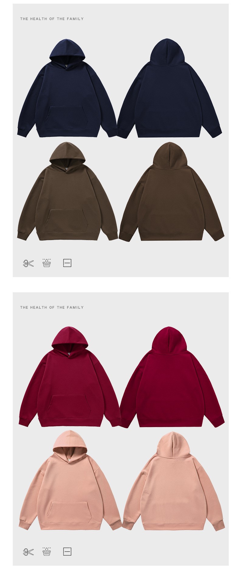 380g autumn and winter hoodie trendy brand drop shoulder sweatshirt BC2-2098