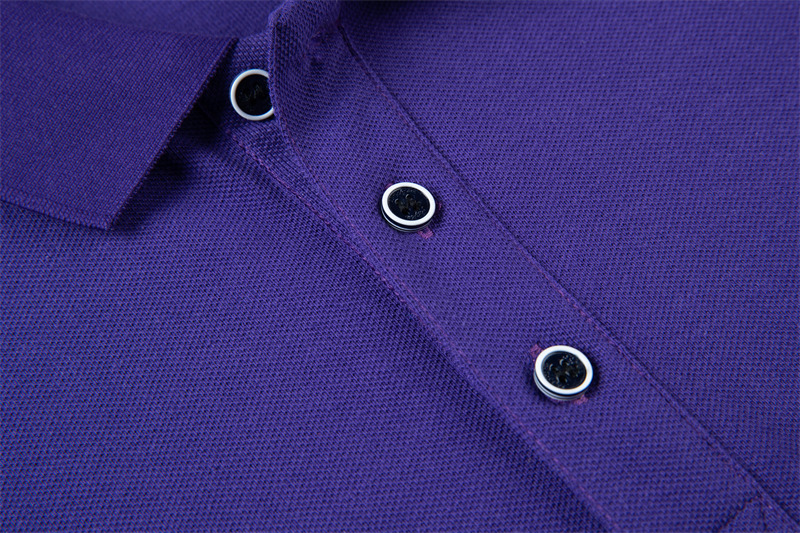 240g pure cotton double beads solid color long sleeve POLO shirt GJ24-9688