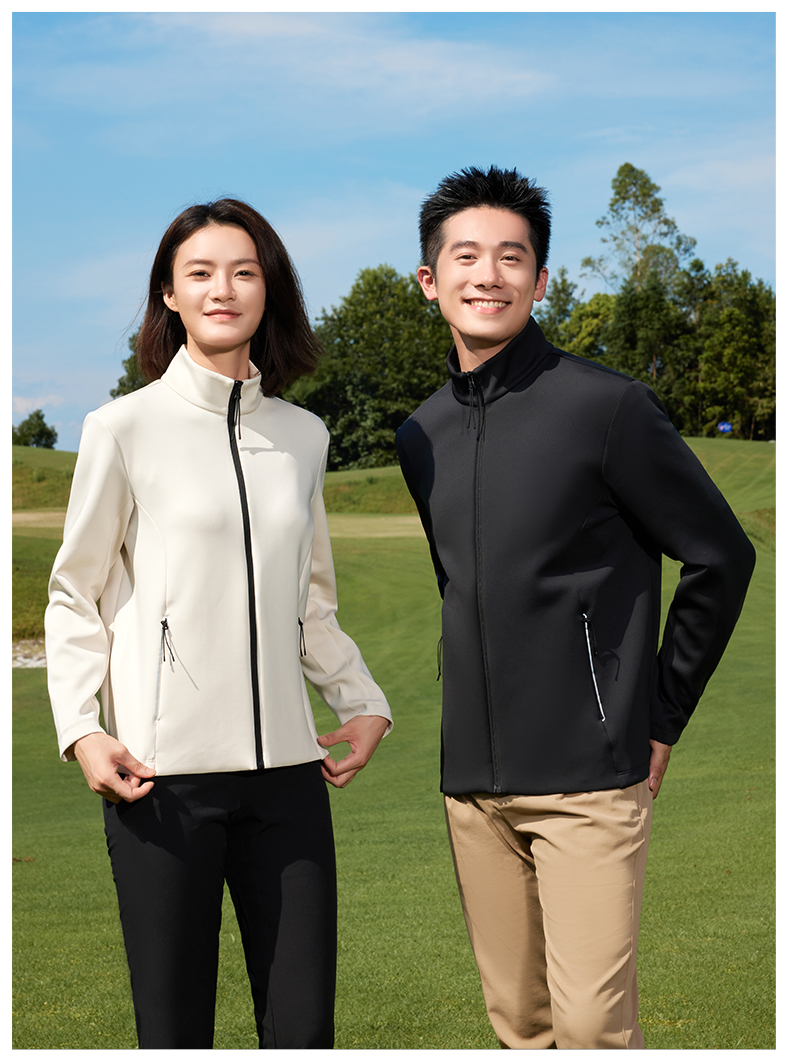 290g high-end skin-friendly Q elastic zipper long-sleeved jacket GJ11-8851