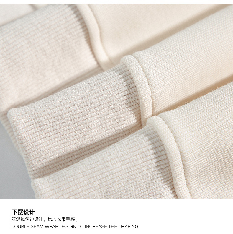 350g heavy double-sided composite plain sweatshirt KM3-2388