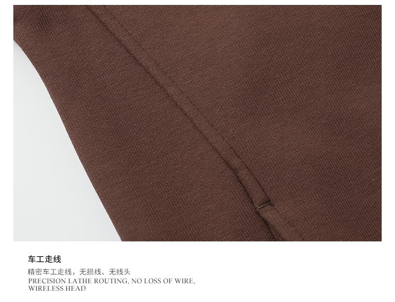 330g drop shoulder trendy solid color hooded sweatshirt GY7-S9867