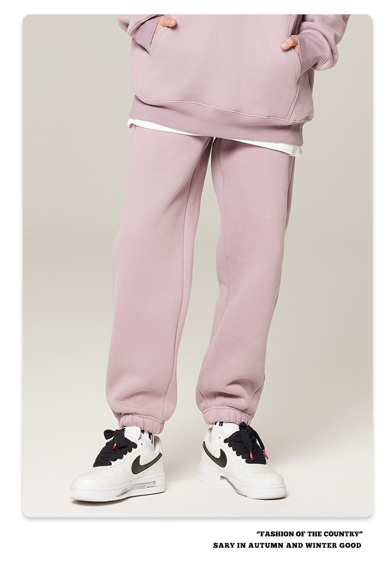 350g heavy solid color fleece sweatpants G24-K7001