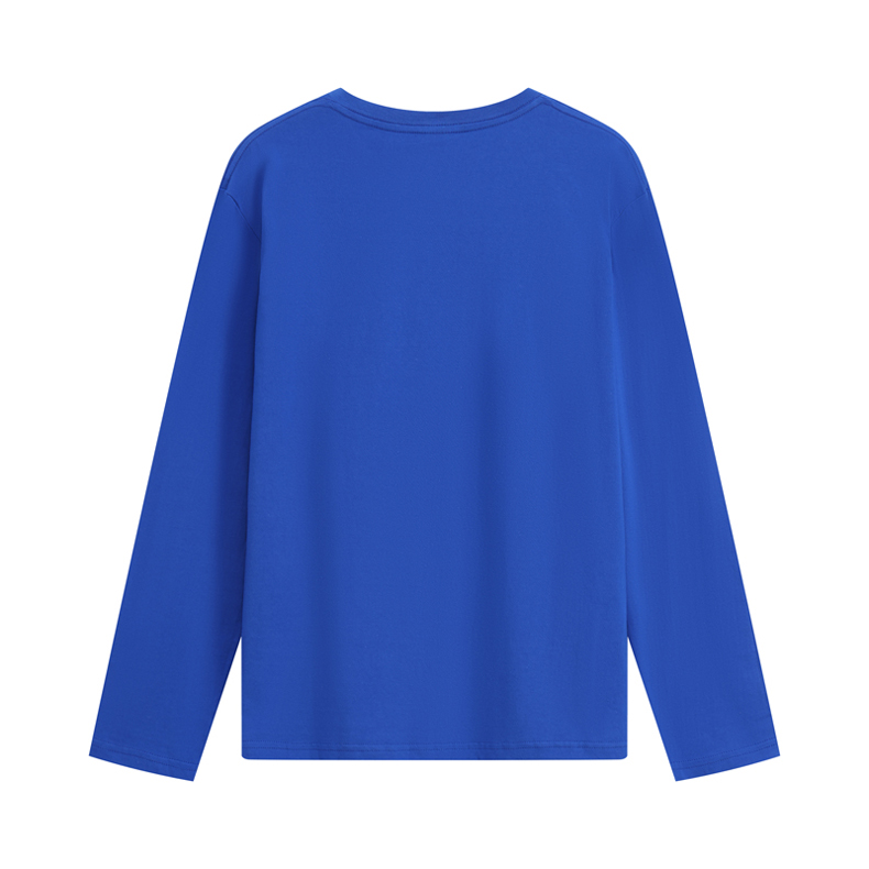 200g pure cotton round neck long sleeve T-shirt YZ01-707