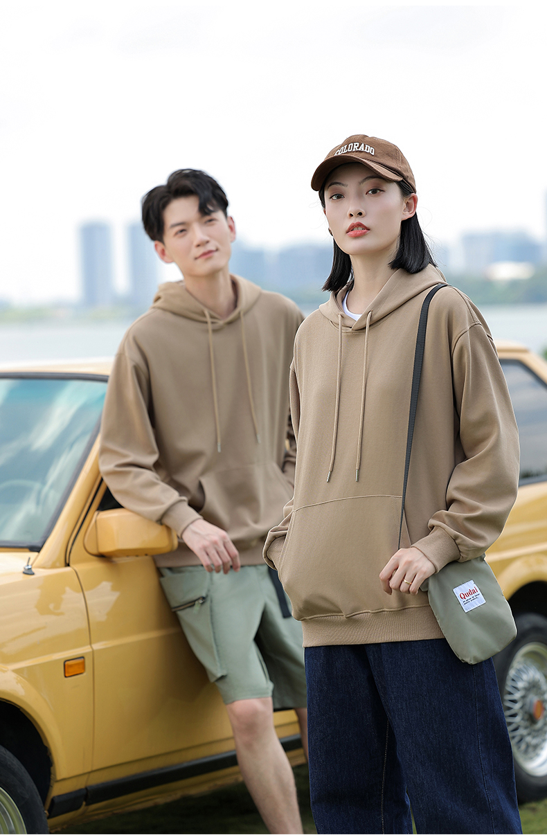 330g fashion brand drop shoulder pullover hoodie sweatshirt GJ29-6602