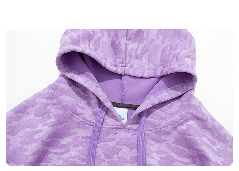 Camouflage air layer hooded pullover women sweatshirt KG2-8666