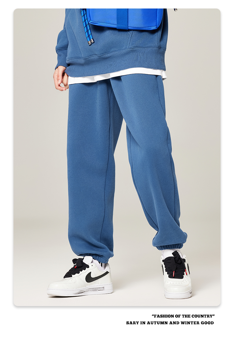 350g heavy solid color fleece sweatpants G24-K7001