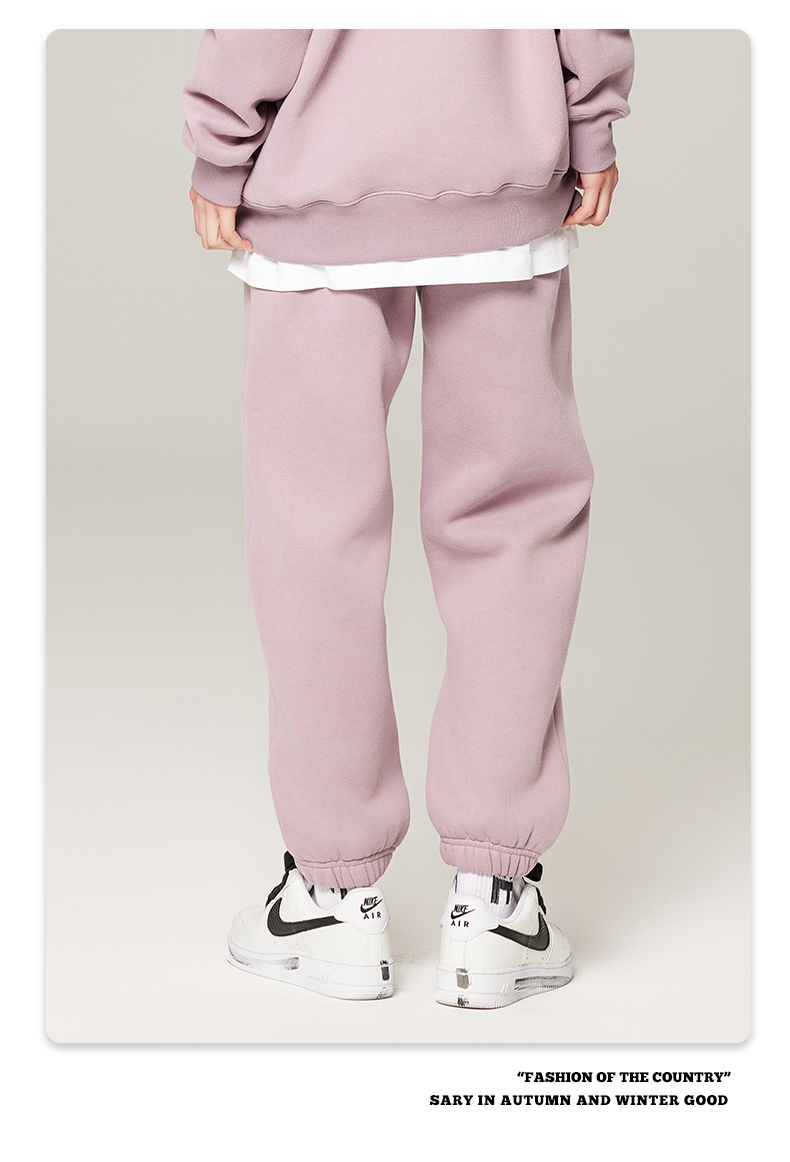 350g heavy solid color fleece sweatpants G24-K7001