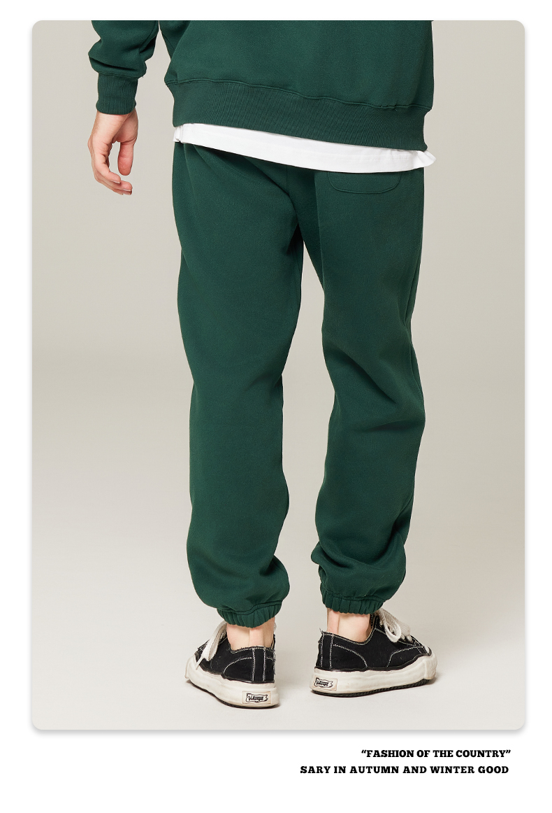 350g heavy solid color fleece sweatpants G24-K7001