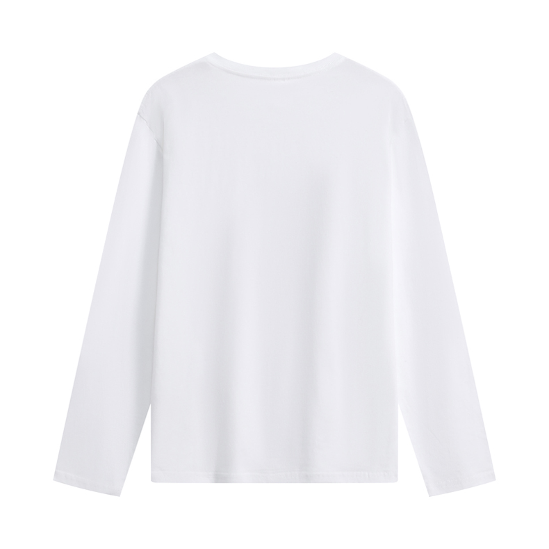 200g pure cotton round neck long sleeve T-shirt YZ01-707