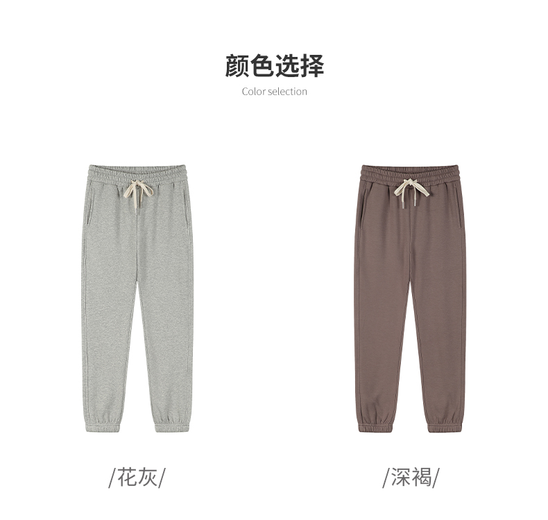 400g twill cotton polar fleece warm cuff casual pants D13-91031