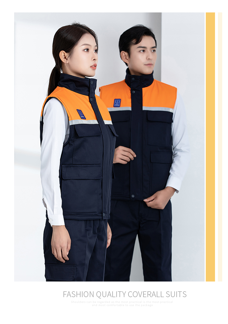 Mesh anti-static thick warm cotton vest H22-2384